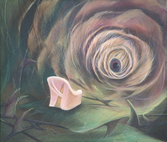 ROSE CAVERNS oil on canvas, 18” x 21”, 2006